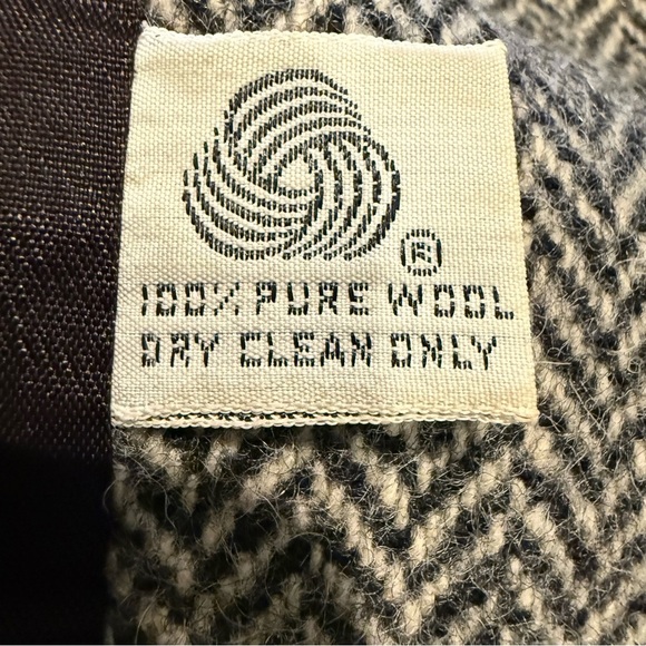 Manchester 100% Wool Womens Herringbone Blazer 14 (Runs Small Fits M) Vintage - Picture 12 of 15